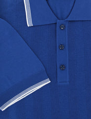 Svevo Parma Blue Solid Cotton Polo - (R3) - Parent