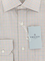 Truzzi Multi-Colored Plaid Cotton Dress Shirt - Slim - (7Q) - Parent