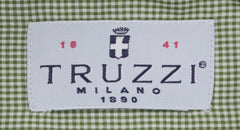 Truzzi Green Micro-Check Cotton Dress Shirt - Slim - (71) - Parent