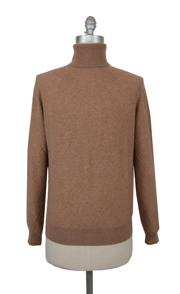 Ballantyne Light Brown Cashmere Turtleneck Sweater - (BA314242) - Parent