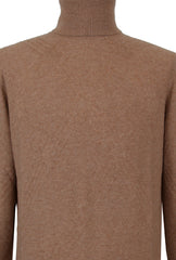 Ballantyne Light Brown Cashmere Turtleneck Sweater - (BA314242) - Parent