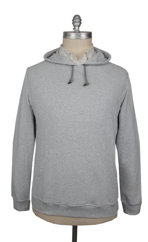 Brunello Cucinelli Light Gray Hooded Sweater