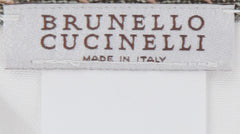 $195 Brunello Cucinelli White Solid Cotton Pocket Square (BC1032316)