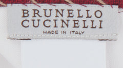 Brunello Cucinelli White Solid Cotton Pocket Square (BC1032315)