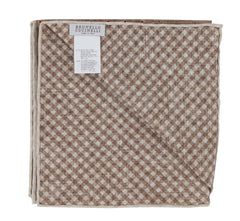 Brunello Cucinelli Light Brown Silk Pocket Square (BC1032323)