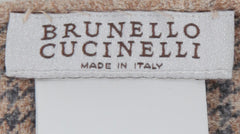 Brunello Cucinelli Light Brown Silk Pocket Square (BC103237)