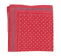 Brunello Cucinelli Red Polka Dot Silk Pocket Square (BC712236)