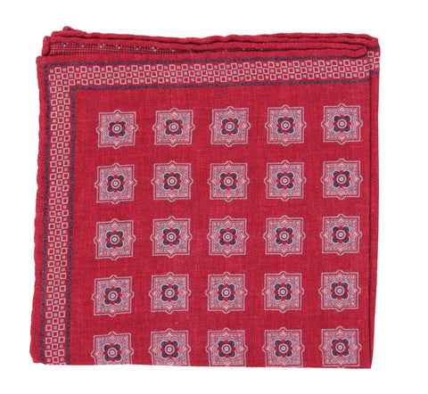 Brunello Cucinelli Red Silk Pocket Square