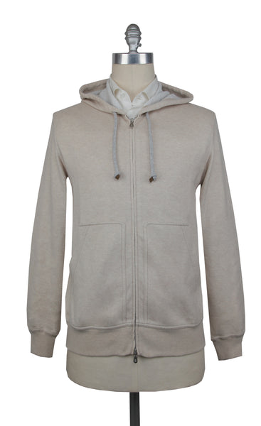 Brunello Cucinelli Light Brown Hooded Jacket - (BC926238) - Parent