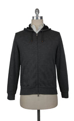 Brunello Cucinelli Dark Gray Hooded Jacket - (BC926235) - Parent