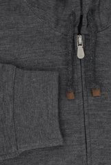 Brunello Cucinelli Dark Gray Hooded Jacket - (BC926235) - Parent