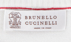 Brunello Cucinelli White Cotton Crewneck Sweater - (BC814233) - Parent