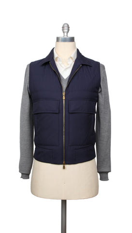 Brunello Cucinelli Navy Blue Jacket Vest