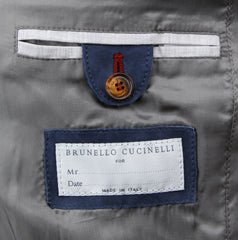 Brunello Cucinelli Navy Blue Suede Jacket - (BC0108229) - Parent