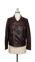 Brunello Cucinelli Brown Leather Moto Jacket - M US/50 EU - (BC1262210)