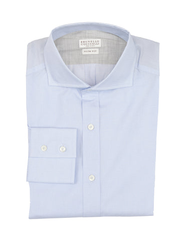 Brunello Cucinelli Light Blue Shirt - Slim