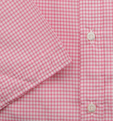 Brunello Cucinelli Pink Micro-Check Shirt - Slim - (BC27232) - Parent