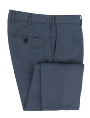Brunello Cucinelli Blue Solid Linen Blend Pants - Slim - (BC101232) - Parent