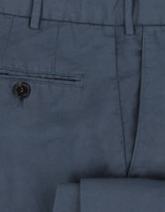 Brunello Cucinelli Blue Solid Linen Blend Pants - Slim - (BC101232) - Parent