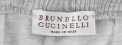 Brunello Cucinelli Light Gray Solid Sweatpants - (BC829231) - Parent