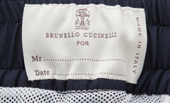 Brunello Cucinelli Dark Blue Solid Swim Shorts - Slim - (BC611229) - Parent