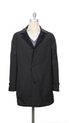 Brunello Cucinelli Blue & Gray Reversible Cotton Blend Solid Jacket - (BC21220226) - Parent