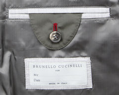Brunello Cucinelli Olive Green Cotton Solid Jacket - (BC21220228) - Parent