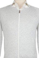Brunello Cucinelli Light Gray Cotton  Jacket - (BC8142310) - Parent