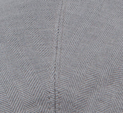 $495 Brunello Cucinelli Gray Solid Linen Flat Cap - (BC823253) - Parent