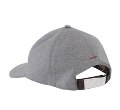 $595 Brunello Cucinelli Gray Solid Cotton Baseball Cap - (BC823252) - Parent