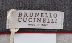 $595 Brunello Cucinelli Gray Solid Cotton Baseball Cap - (BC823252) - Parent