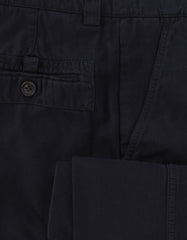 $595 Brunello Cucinelli Dark Blue Solid Cotton Pants - Slim - (BC109252) - Parent