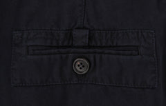 $595 Brunello Cucinelli Dark Blue Solid Cotton Pants - Slim - (BC109252) - Parent