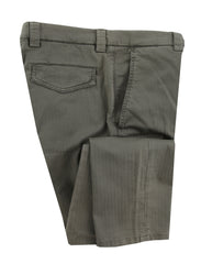 $775 Brunello Cucinelli Green Solid Cotton Pants - Full - 32/48 - (BC1016251)