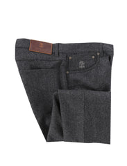 $725 Brunello Cucinelli Gray Solid Wool Pants - Slim - 40/56 - (BC109251)