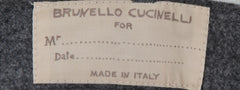 $725 Brunello Cucinelli Gray Solid Wool Pants - Slim - (BC109251) - Parent