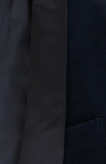 Brunello Cucinelli Blue Velvet Solid Tuxedo Jacket - (BC1024236) - Parent
