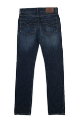 $595 Brunello Cucinelli Denim Blue Solid Jeans - Slim - (BC417242) - Parent