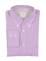 Brunello Cucinelli Pink Micro-Check Shirt - Full - 3XL US/3XL EU- (BC27234)