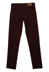 Brunello Cucinelli Burgundy Red Solid Pants - (BC628232) - Parent