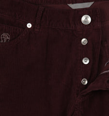 Brunello Cucinelli Burgundy Red Solid Pants - (BC628232) - Parent