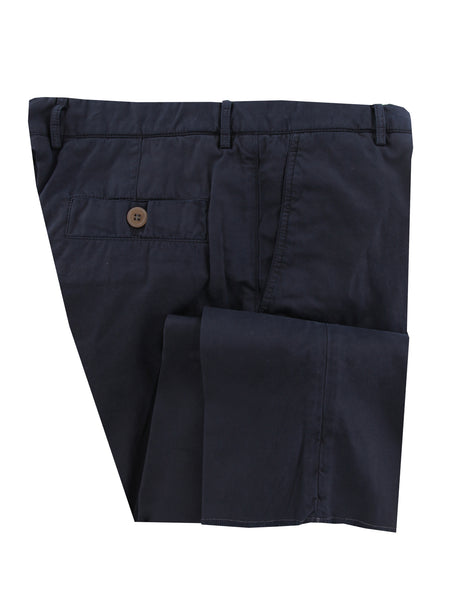$595 Brunello Cucinelli Dark Blue Cotton Pants - Slim - (BC1016252) - Parent