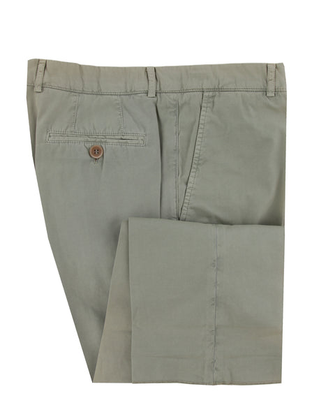 $595 Brunello Cucinelli Light Green Cotton Pants - Slim - (BC1016256) - Parent