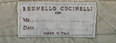 $595 Brunello Cucinelli Light Green Cotton Pants - Slim - (BC1016256) - Parent
