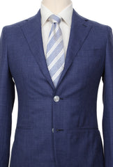 Barba Napoli Blue Wool Blend Solid Suit - (BN32223) - Parent