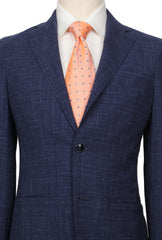 Barba Napoli Blue Wool Blend Melange Suit - (BN32229) - Parent