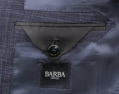 Barba Napoli Blue Wool Blend Melange Suit - (BN32229) - Parent