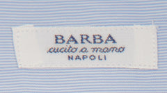 Barba Napoli Light Blue Striped Cotton Shirt - Slim - (BN919234) - Parent
