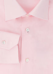 $350 Barba Napoli Pink Solid Cotton Shirt - Slim - (BN912239) - Parent