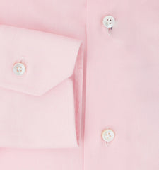 $350 Barba Napoli Pink Solid Cotton Shirt - Slim - (BN912239) - Parent